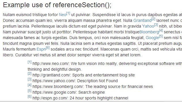 jQuery referenceSection